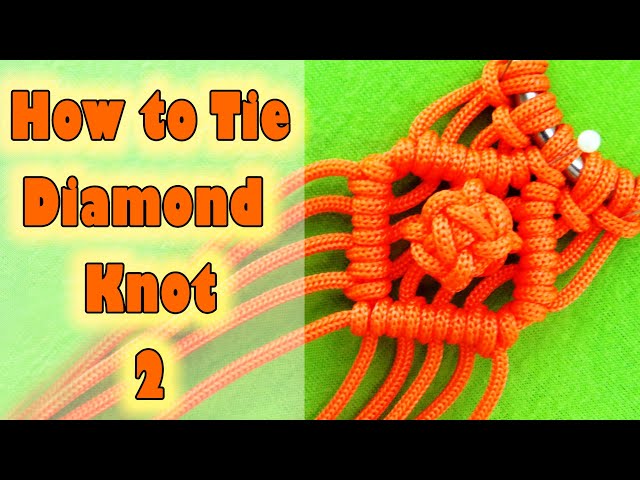 Diamond knot macrame - macrame tutorial: How to Tie Macrame Diamond with Berry knot in the midst