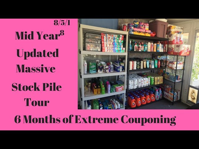 Extreme Coupons Stockpile Tour 2018//6 Months of Extreme Couponing