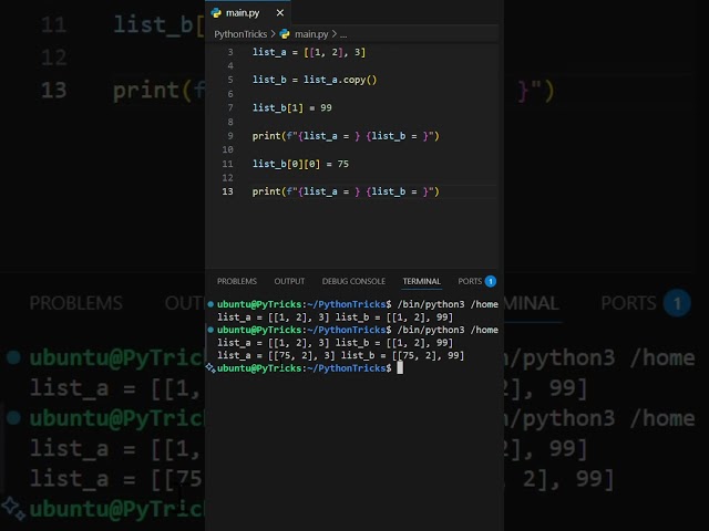 Python's🐍 Trickiest Copy Interview Question! 🤯 #coding #programming #python #quiz #learnpython