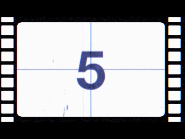 Motion retro film countdown