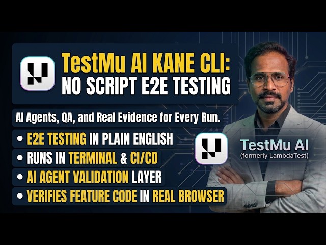 Agentic AI Test Automation with Kane CLI, AI Agents & Plain English| E2E Testing from Terminal