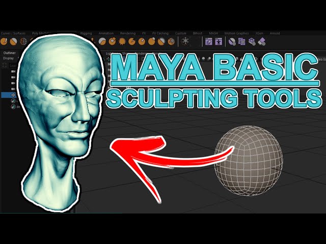 How To Use The Basic Sculpting Tools | Maya Tutorial #1