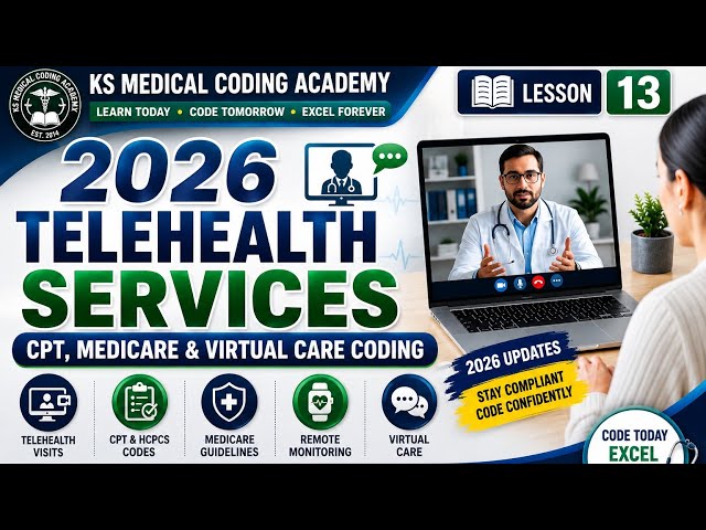 Lesson 13: 2026 Telehealth Services Coding | Medical Coding 