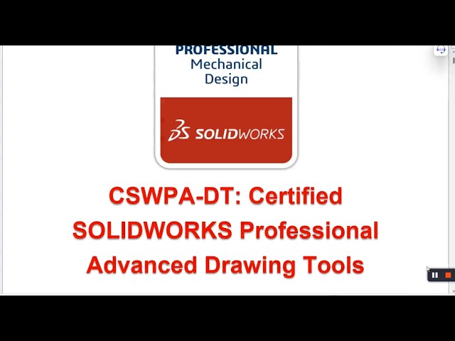 CSWPA-DT Sample Exam Solution | Certified SolidWorks Professional - Drawing Tools