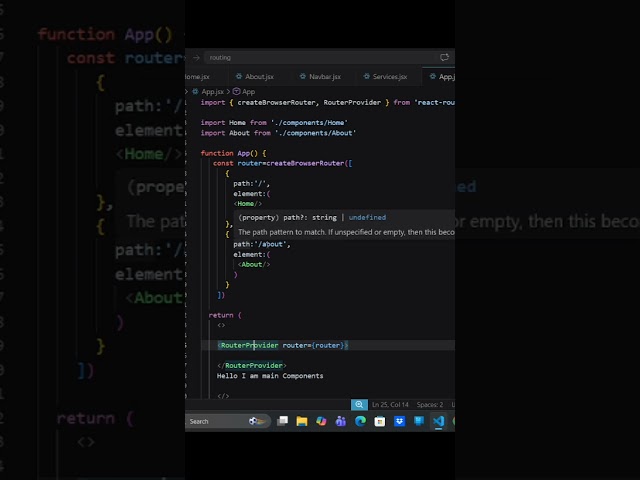 React Routing coding l Codedeep l #shorts #react #coding