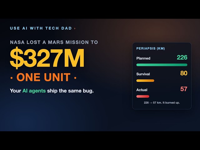 NASA Lost a $327 Million Mars Mission to a Unit Mismatch. Your AI Agents Ship the Same Bug Daily.