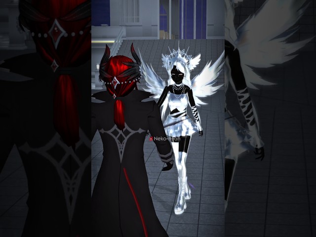Angel VS Demon Face-off 😇😈 #sakuraschoolsimulator #shorts #trending #viral #video #funny #game #fyp