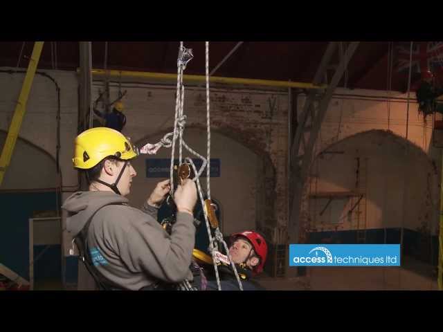 Level 3 Rescue past knots. Access Techniques Ltd