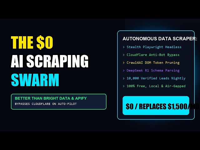 Build an Autonomous AI Web Scraping Swarm in Python for $0 (Replaces $1,500/Mo BrightData & Apify)