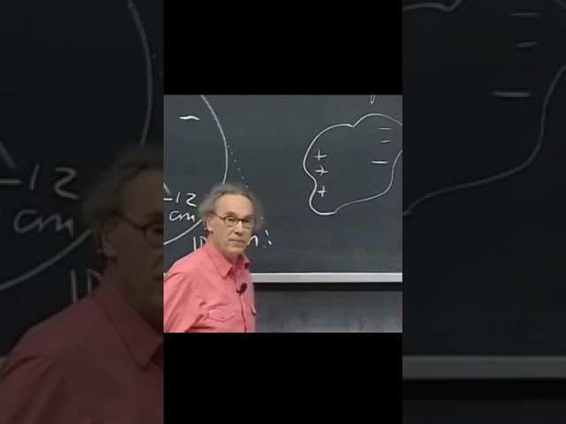 Walter Lewin briefly demonstrates electrostatic induction
