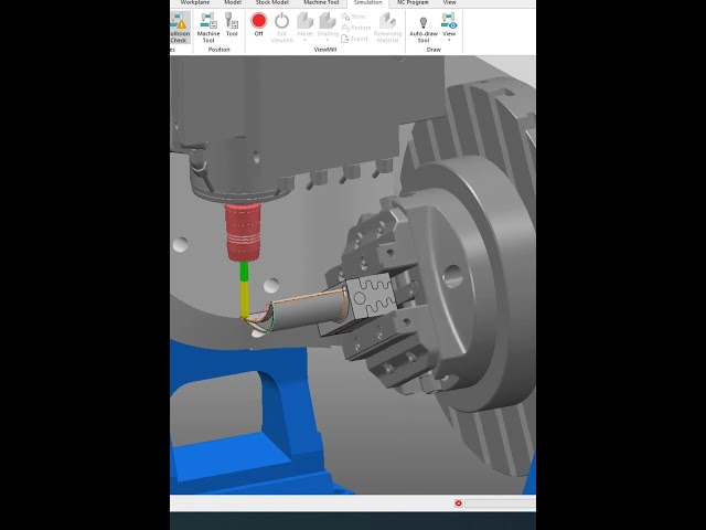 PowerMill 5-Axis Single Blade Finishing #powermill #5axismachining #5axiscnc #cncprogramming