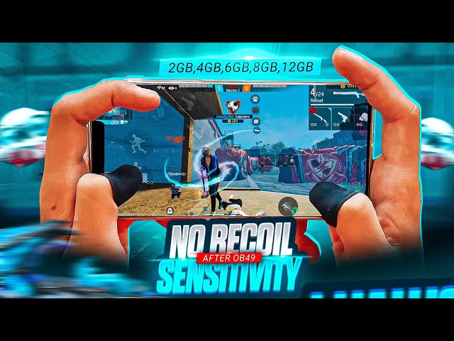 NO RECOIL SENSI AFTER OB 49 ☠️ AUTO HEADSHOTS 2GB,4GB,6GB,8GB,12GB 💀 BEST SENSITIVITY IN FREE FIRE 🔥
