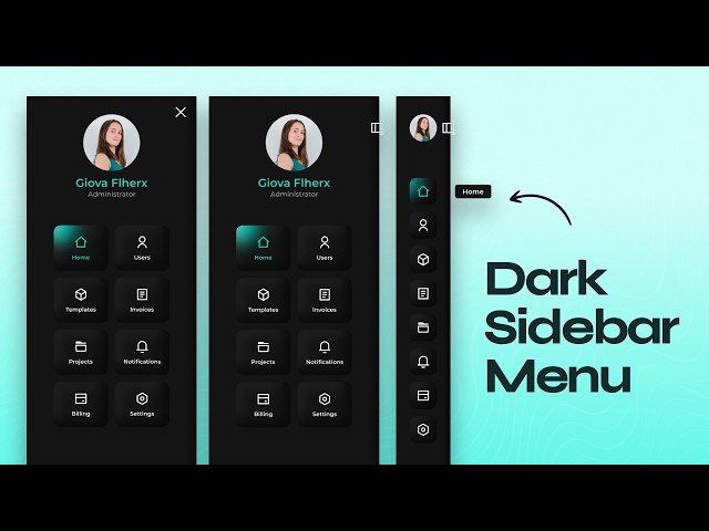 Responsive Sidebar Menu With Neumorphism | HTML CSS JavaScript