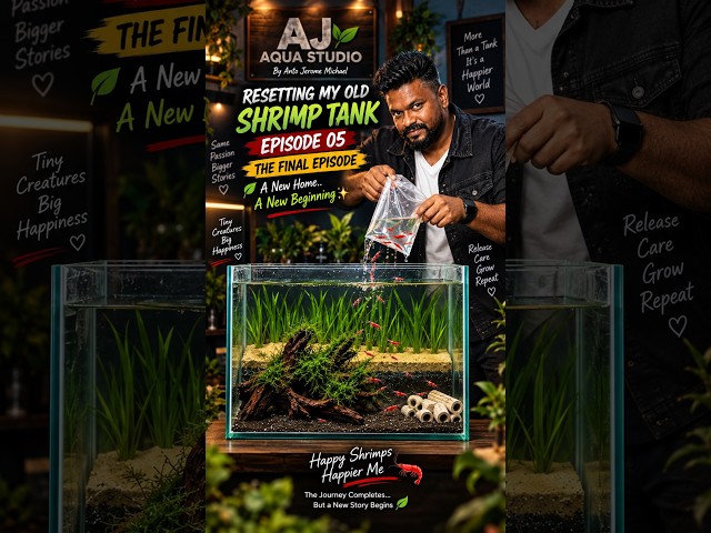 Episode 05 - Resetting My Old Shrimp Tank 🦐🌿 | The Final Episode | A new home.. A new beginning..✨