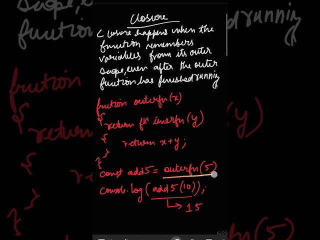 Closure in Javascript #learning #tutorial #frontend #techshorts