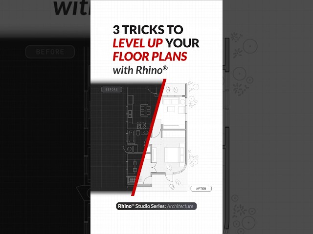 3 Tricks to Level Up Your Floor Plans with Rhino | Rhino Studio Series #Shorts