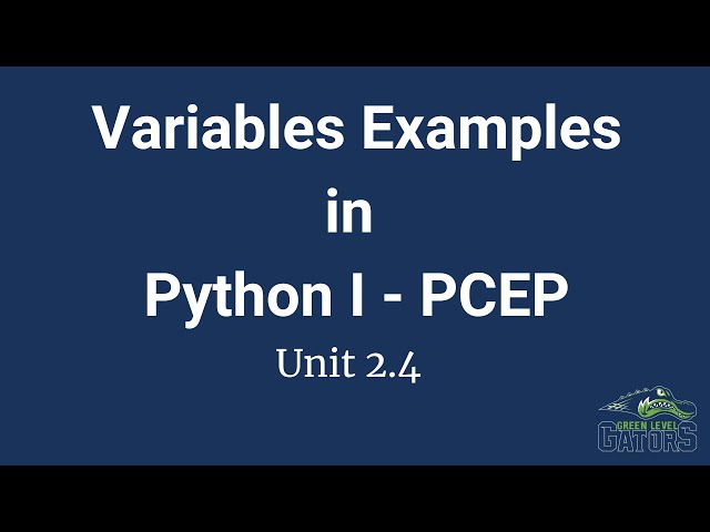 Variables Examples Python I   PCEP   Fall 2025