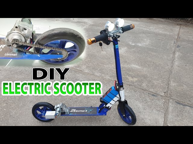 DIY Electric Scooter Build – Using Motorcycle Starter Motor & 775 DC Motor