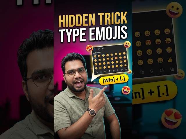 Computer Me Emoji Kaise 😊 On Kare? | Windows Emoji Shortcut 🔥 #Shorts