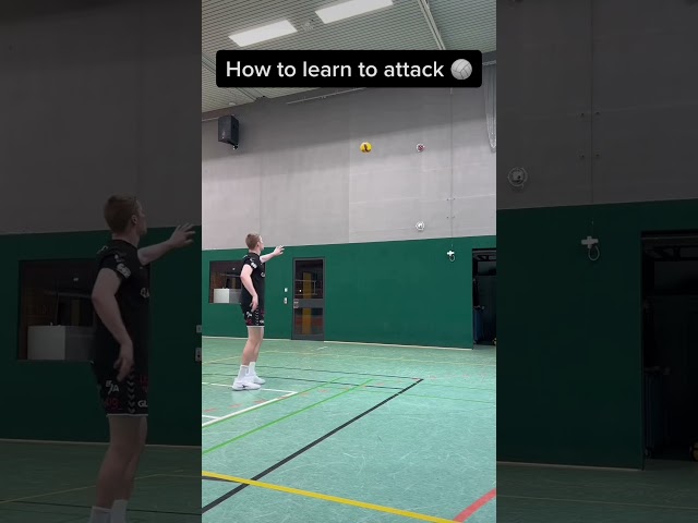 How to learn a volleyball attack step by step 🏐💪 #volleyball