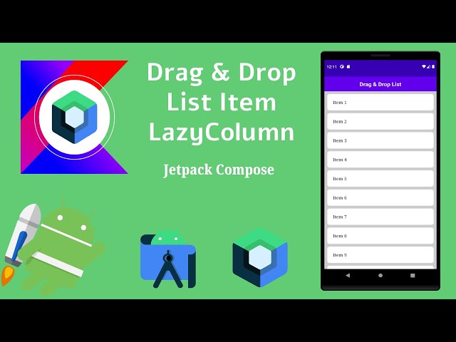How to implement Drag and Drop List Item in Jetpack Compose | Android | Kotlin | Make it Easy