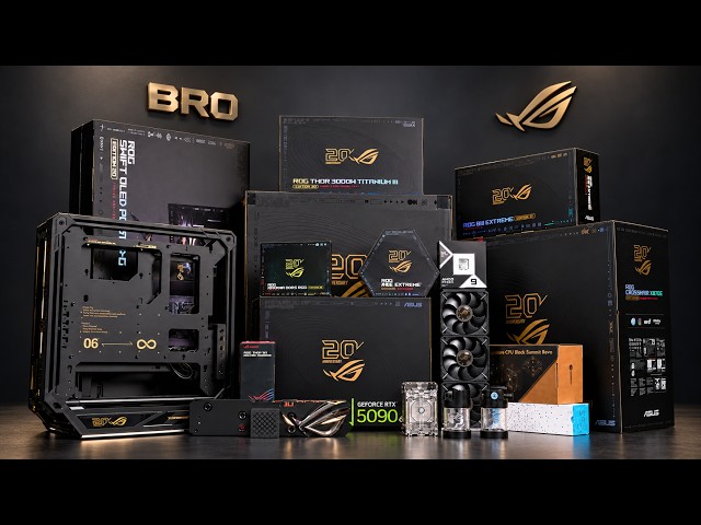 「BRO」Building a $25,000 ROG EDITION 20 PC! RTX 5090 20th Anniversary Custom Loop #pcbuild