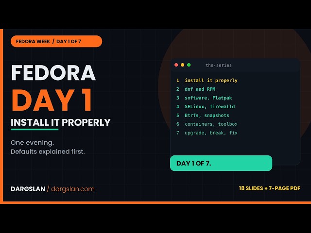 Dargslan Fedora Day1