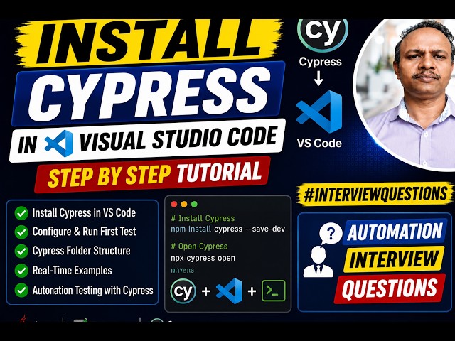 How to install cypress in visual studio code | #interviewquestions