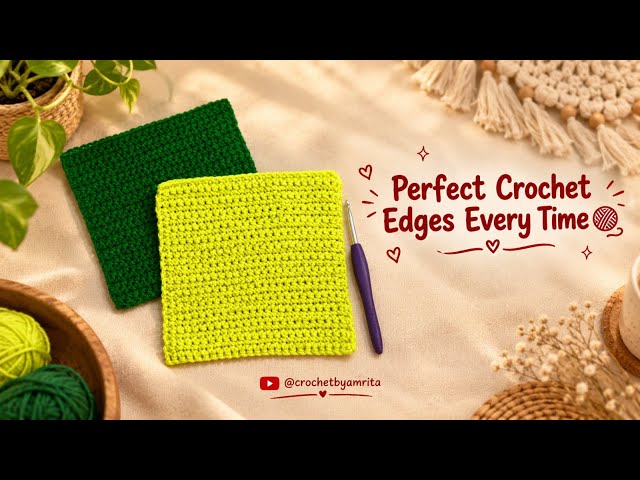 It’s time for smooth crochet edges 😁beginners friendly tips 