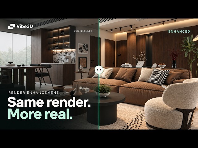 AI Render Enhancer for Enscape / V-RAY / 3DS Max / Lumion / D5 Renders