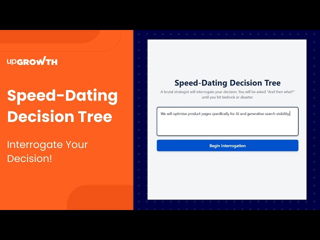Speed-Dating Decision Tree | An AI Tool That Interrogates Your Strategy