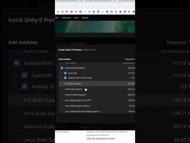 Installing Visual Studio & Android Build Support for Unity #unitygameengine #unity3d
