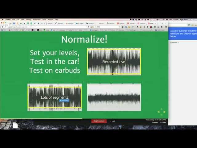 Podcasting Tech Talk: LIVE!