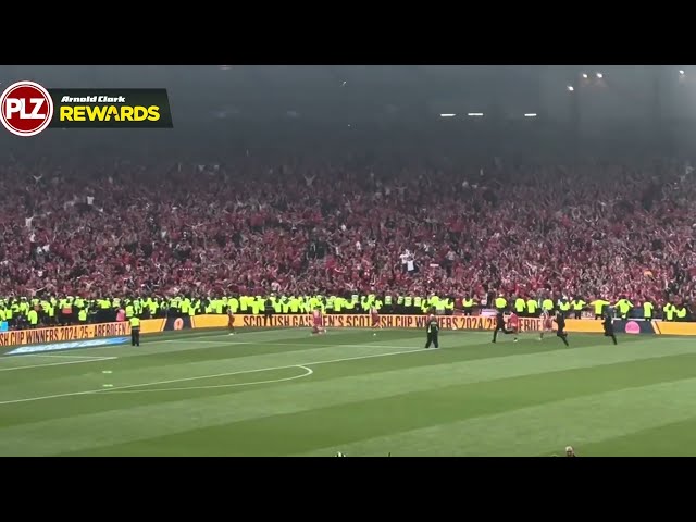 Aberdeen fans the moment they realised they’d won the Scottish Cup!