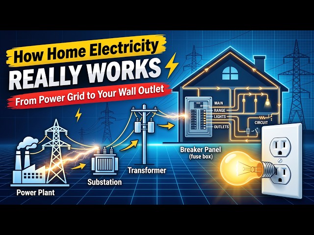 How Home Electricity Really Works ⚡ | From Power Grid to Your Wall Outlet