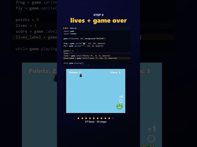 Your first Python game in 37 lines (no install)