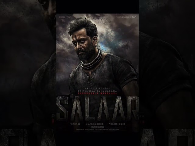 #Prithvirajsukumaran first look from #Salaar - starring #Prabhas