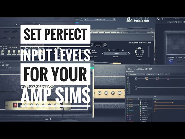 How to set the optimal input level for amp sim plugins!