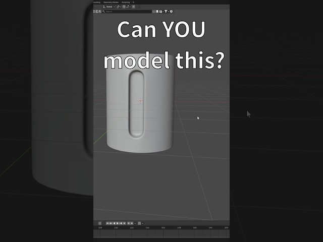 How to Model This Pill-Cutout Shape in Blender #3d #shorts