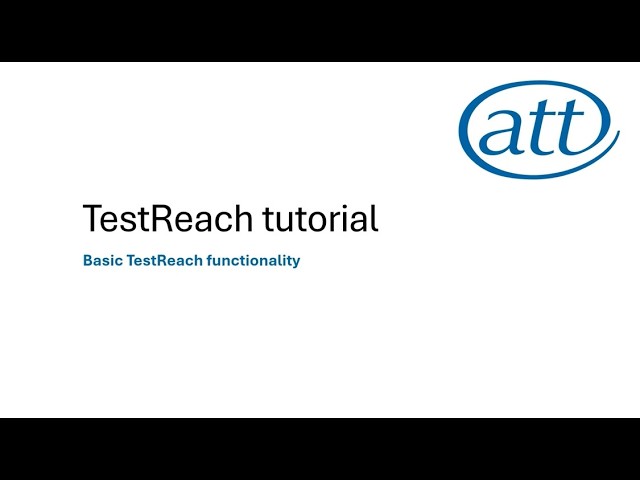 Basic TestReach Functionality