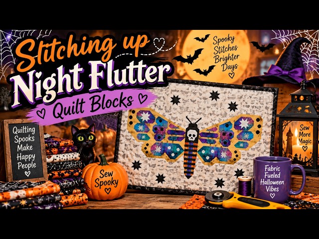 Part 1: 🎃🧵 From Fabric to Flutter: Making the Night Flutter Quilt