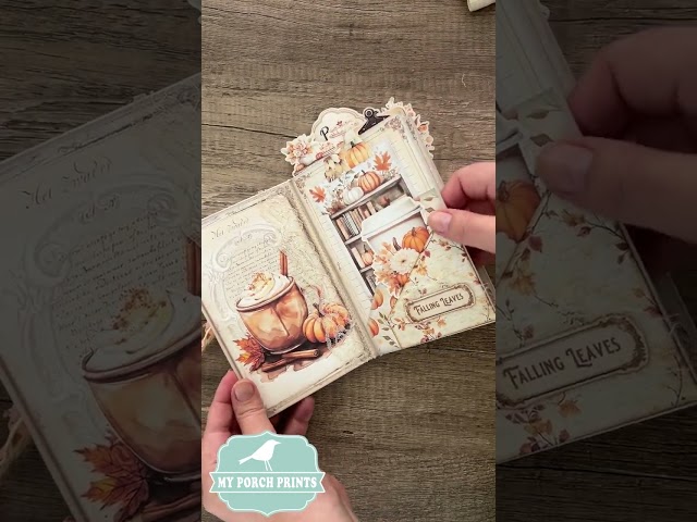 EASY! Pumpkin Spice No-Sew Junk Journal Kit from My Porch Prints