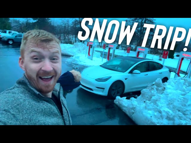 Getting Stuck In Snow With RWD Model 3