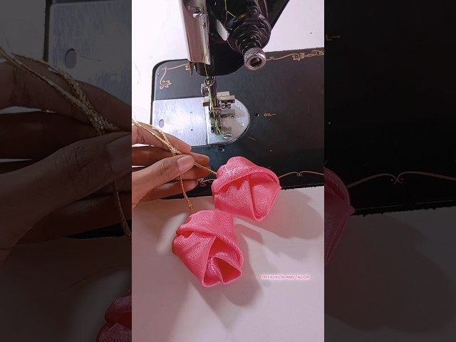 ☘️🌹🍀Beautiful Rose Latkan Design 🌹 Fabric Latkan Making at Home #shorts #latkandesign