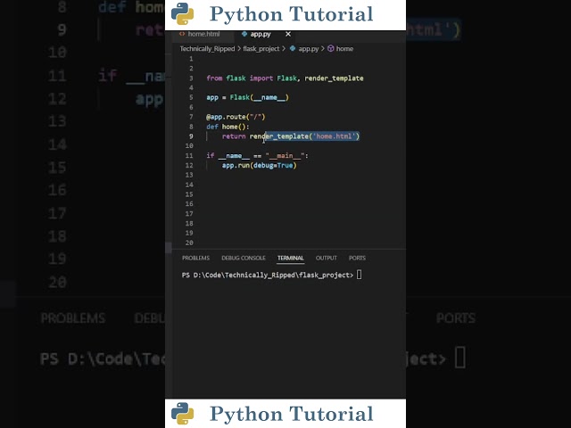 Render HTML Templates With Flask | Python Tutorial