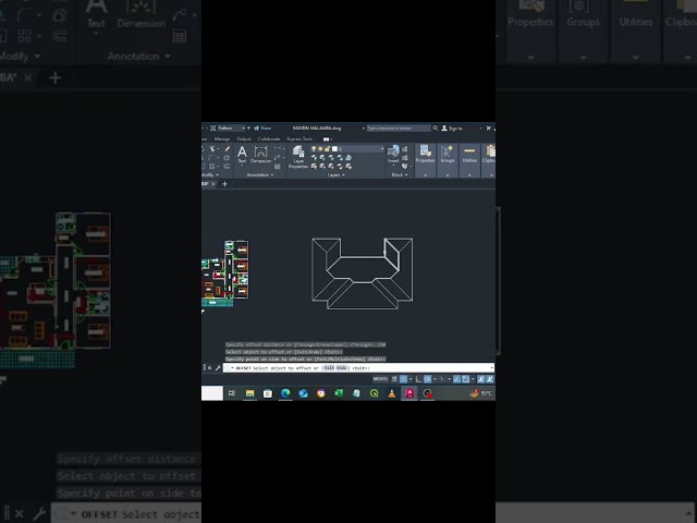 AutoCAD Roof Plan Tutorial: Draw a 2D Hip Roof from Scratch #autocad #autocadblocks #homedesign