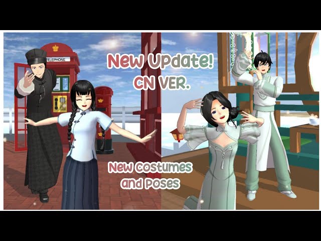 New Update! New Costumes and Hairstyles 😍 Sakura School Simulator Chinese Version ✨