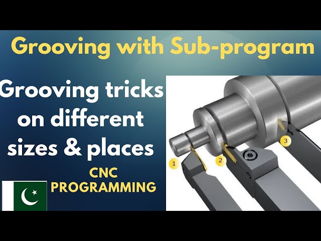 CNC Grooving with Sub Program | Grooving Tricks on Different Sizes & Places | Urdu Hindi