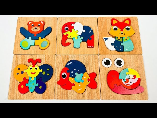 Best Learn Shapes with Animals Shape Matching Puzzle | Preschool Toddler Learning Kids Toy Video