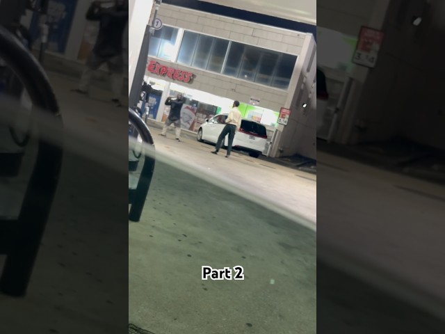 Crackhead Gas Station Sword Fight Pt. 2 ⚔️💰 | $2 Battle at the Gas Station 😂 #memphis #crackheads